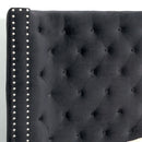 ROSABELLE E.King & Queen Bed, Black, Gray, & Ivory,