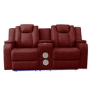 Radiant Pw D. Recln Loveseat W/ Console