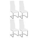 Montclair High Back Dining Chairs Black and Chrome (Set of 4)