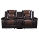 Briscoe Double Glider Reclining Love Seat with Center Console