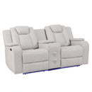 Radiant Pw D. Recln Loveseat W/ Console