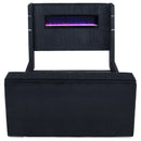 Tisdall Wingback TV Bed with Flame Visualizer