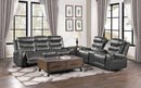 Putnam Power Double Reclining Loveseat in Gray 9405GY-2PW