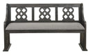Arasina Bench with Curved Arms in Dark Pewter 5559N-14A