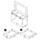 Afshan Makeup Vanity Table with LED Mirror