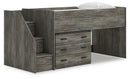 Frandern Loft Bed with Drawer Storage