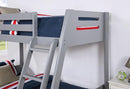 Emilee Twin/Full Bunk Bed White, Grey, Espresso, & Black