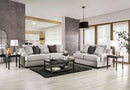 PICOTEE Loveseat, Light Gray/Black
