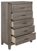 Woodrow 5 Drawer Chest in Gray 2042-9