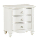 Meghan 3 Drawer Nightstand in White 2058WH-4