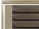 Loudon Queen Platform with Storage Bed in Champagne Metallic 1515-1*