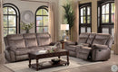 Aram Double Glider Reclining Loveseat in Dark Brown 8206NF-2