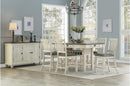 Granby Counter Height Chair in White & Brown (Set of 2)