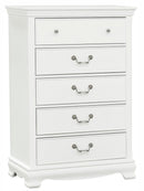 Lucida 5 Drawer Chest in White 2039W-9