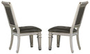 Bevelle Side Chair in Silver (Set of 2) 1958S