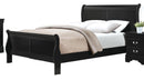 Mayville Queen Sleigh Bed in Black 2147BK-1