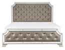 Avondale Queen Upholstered Panel Bed in Silver 1646-1*