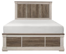 Arcadia Full Panel Bed in White & Weathered Gray 1677F-1*