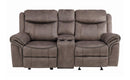 Aram Double Glider Reclining Loveseat in Dark Brown 8206NF-2