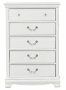 Lucida 5 Drawer Chest in White 2039W-9