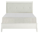 Cotterill King Upholstered Sleigh Bed in Antique White 1730KWW-1EK*
