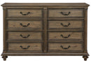 Rachelle 8 Drawer Dresser in Weathered Pecan 1693-5