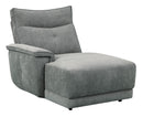 Tesoro Left Side Chaise in Dark Gray 9509DG-5L