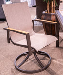 Carmel Highlands Outdoor Sling Swivel Chair (Set of 2)