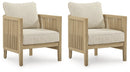 Spooners Cove Outdoor Lounge Chair with Cushion (Set of 2)