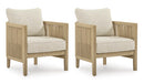 Spooners Cove Outdoor Lounge Chair with Cushion (Set of 2)