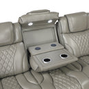 Apex Power Double Reclining Sofa With Center Drop-Down Cup Holders