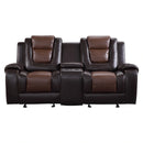 Briscoe Double Glider Reclining Love Seat with Center Console