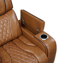 Apex Power Double Reclining Sofa With Center Drop-Down Cup Holders