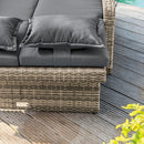 Bahia Tobago Reclining Chaise Lounge Brown & Gray