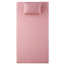 Leo 7" Pink Twin Gel-Infused Memory Foam Mattress And Pillow Set