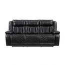 Huron Power Double Reclining Sofa With Center Drop-Down Cup Holders