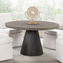 Broager 5 Pc Dining Table Set (Light Gray Caster Chairs)