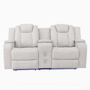 Radiant Pw D. Recln Loveseat W/ Console
