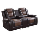 Briscoe Double Glider Reclining Love Seat with Center Console