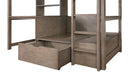 CALLISTUS Twin Workstation Loft Bed, White & Gray