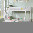 Emilee Twin/Full Bunk Bed White, Grey, Espresso, & Black