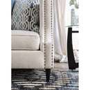 Tegan Beige/Light Blue Love Seat